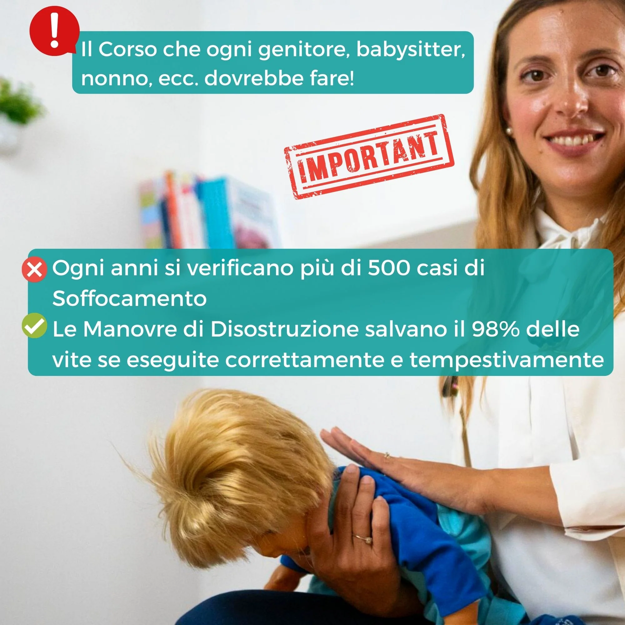 Manovre di disostruzione pediatrica, Rianimazione cardiopolmonare e Tagli Sicuri in Svezzamento - immagine 4
